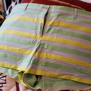 Stripped cotton shorts